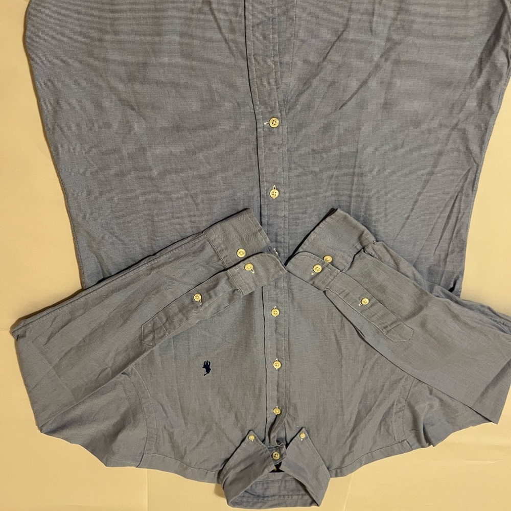 Polo Ralph Lauren Blake Classic Fit Small Blue Check Button Down Long Sleeve